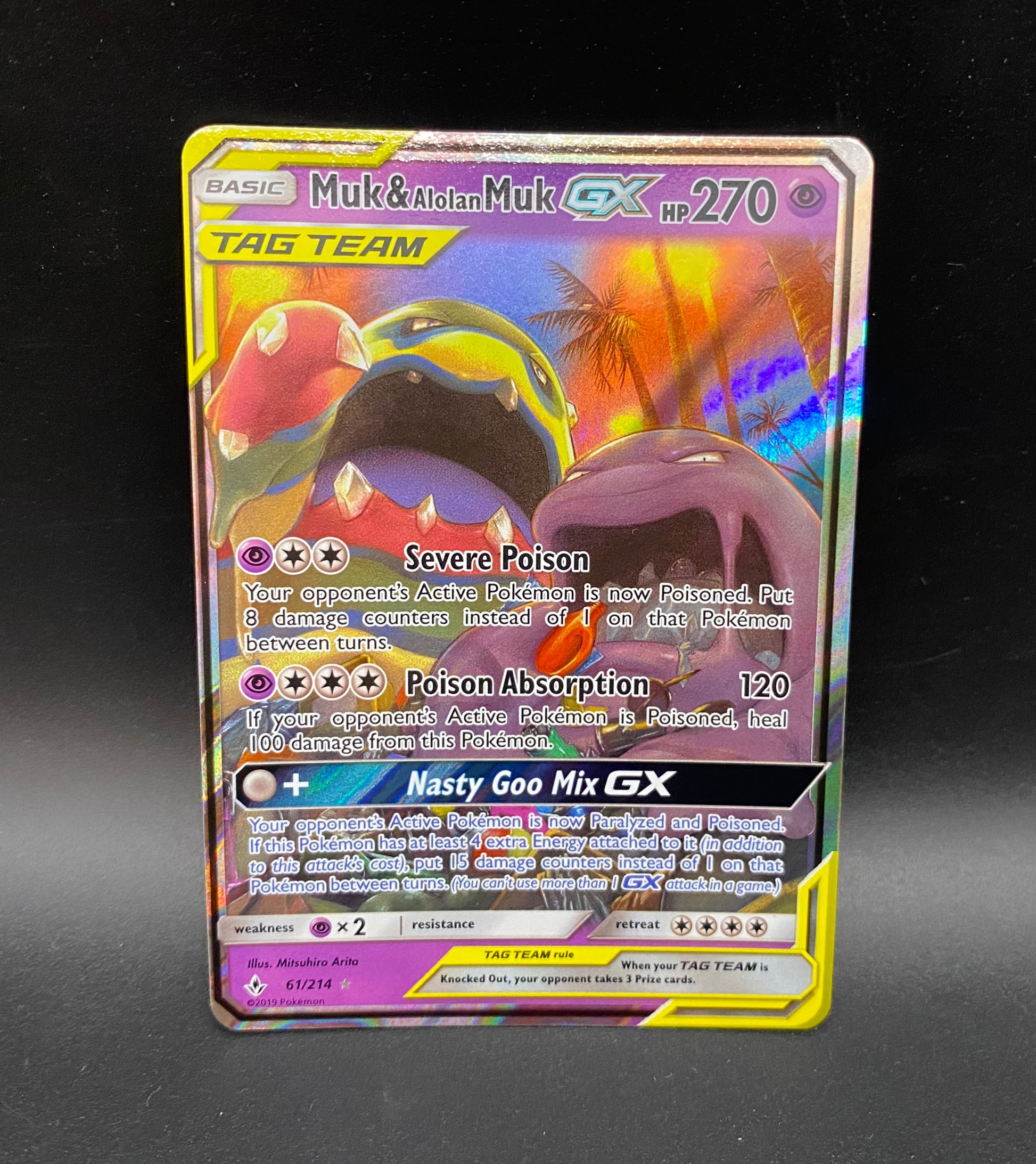 Muk & Alolan Muk GX 61/214 Pokémon TCG card