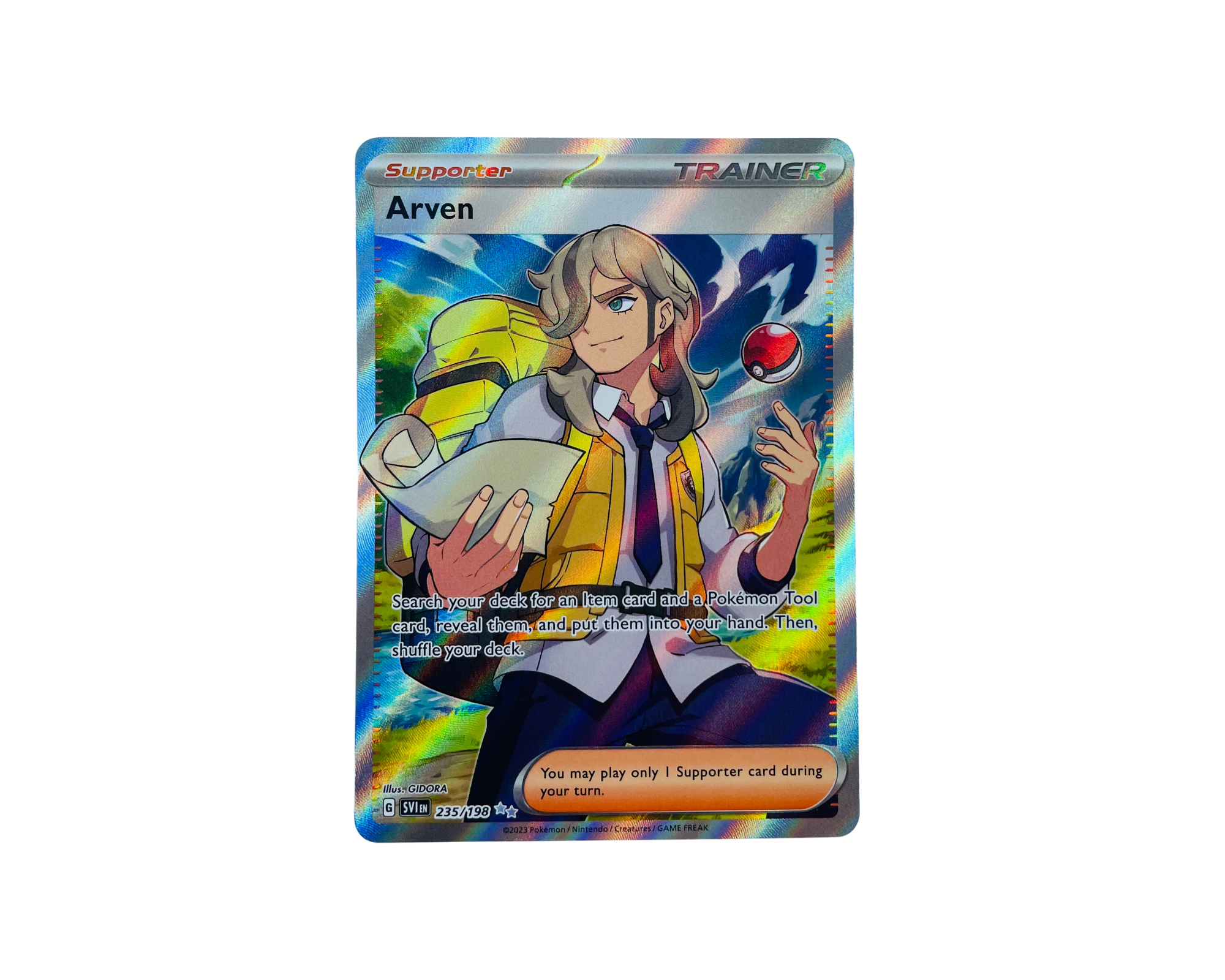 arven card pokemon Arven 235/198