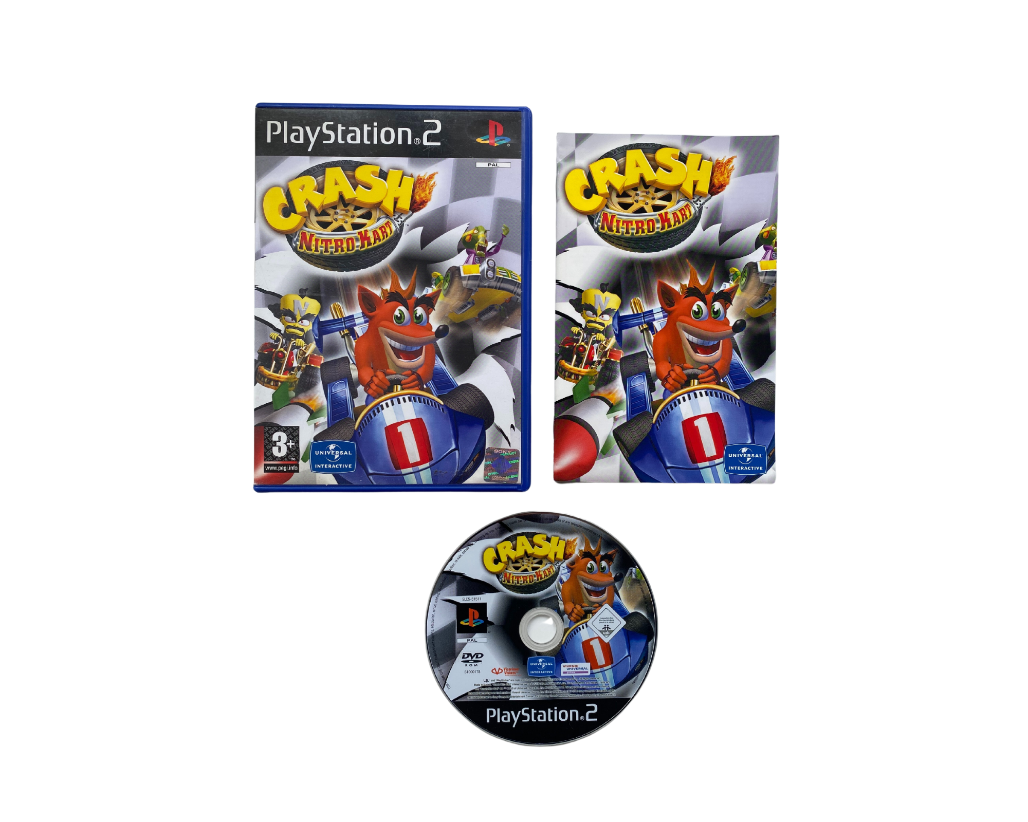 Livret De Jeu Crash Nitro Kart Pour PlayStation 2 (PS2) - En Très Bon état