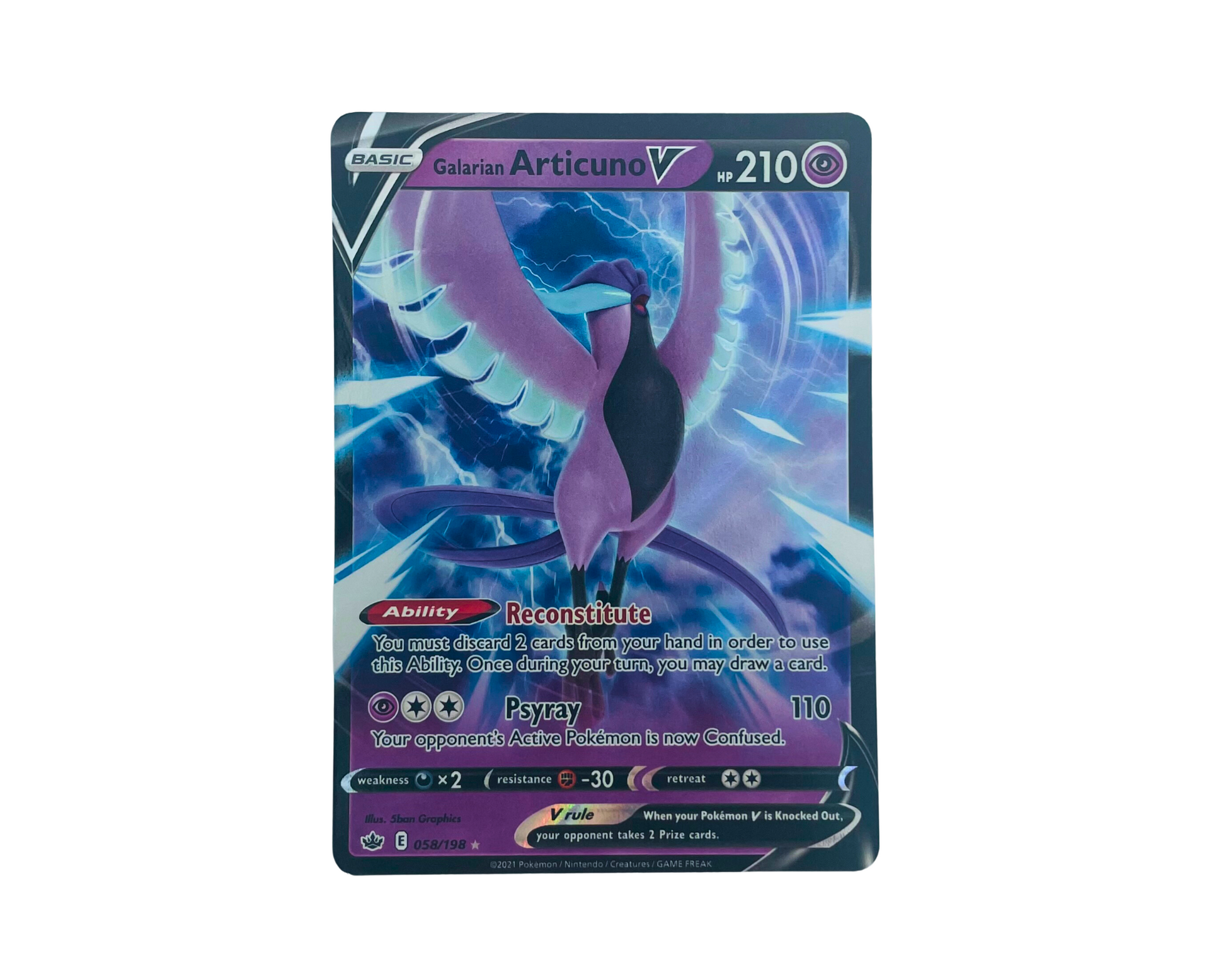 Galarian Articuno V 058/198 Pokémon TCG card