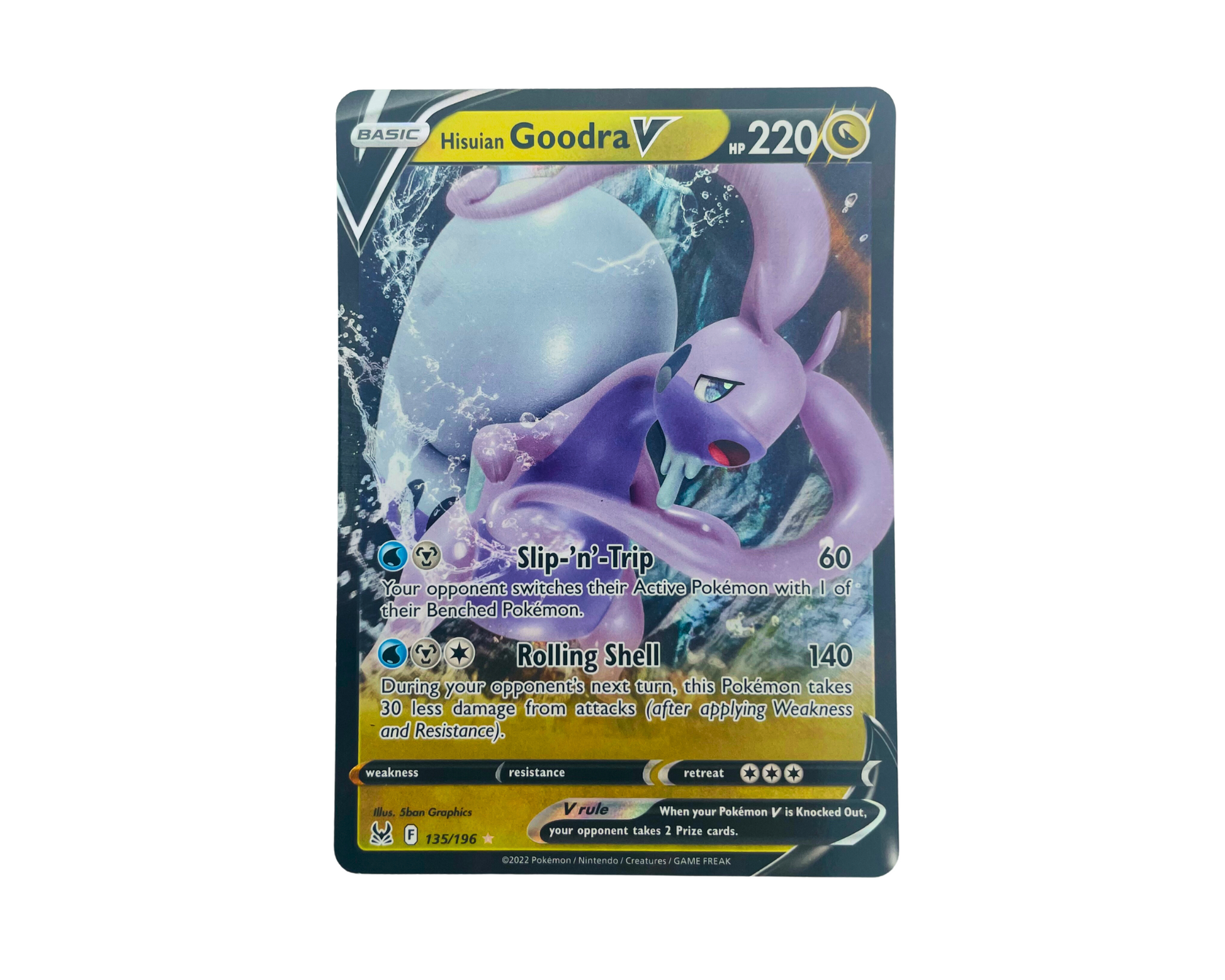 Hisuian Goodra V 135/196 Pokémon TCG card
