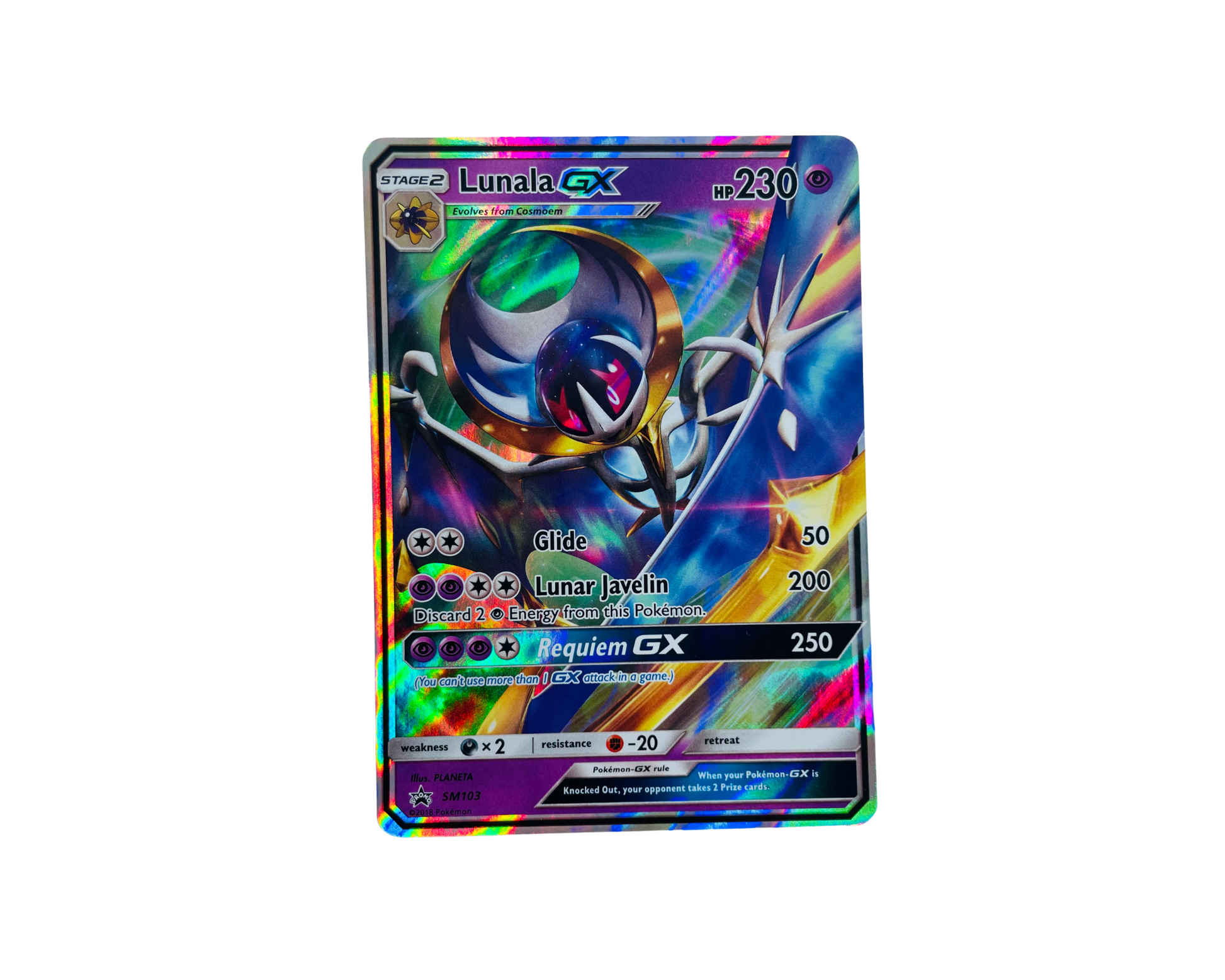 Lunala GX SM103 Pokémon TCG card