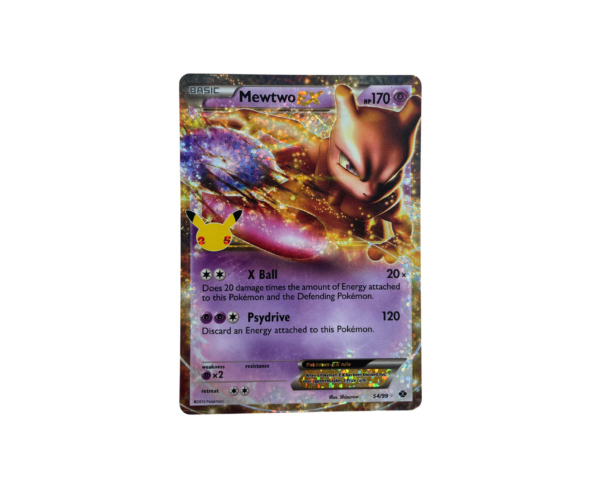 Mewtwo EX 54/99 Pokémon TCG card
