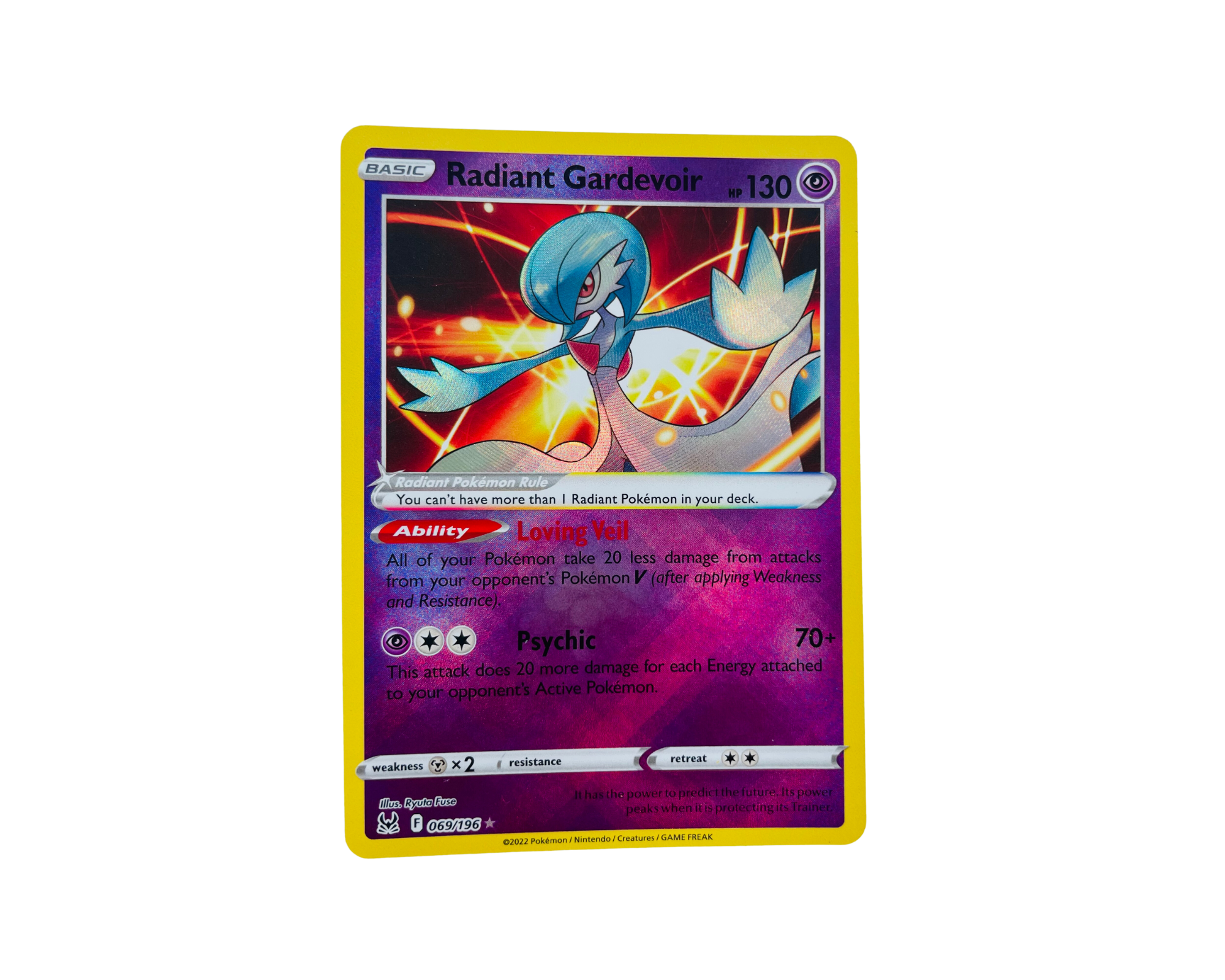 pokemon card 069 196 Radiant Gardevoir Japanese - Doctor's Gardevoir CHR 196/184 From VMAX Climax You cant have more than 1 Radiant Pokmon in your deck Radiant Gardevoir 069/196 Swsh11: Lost