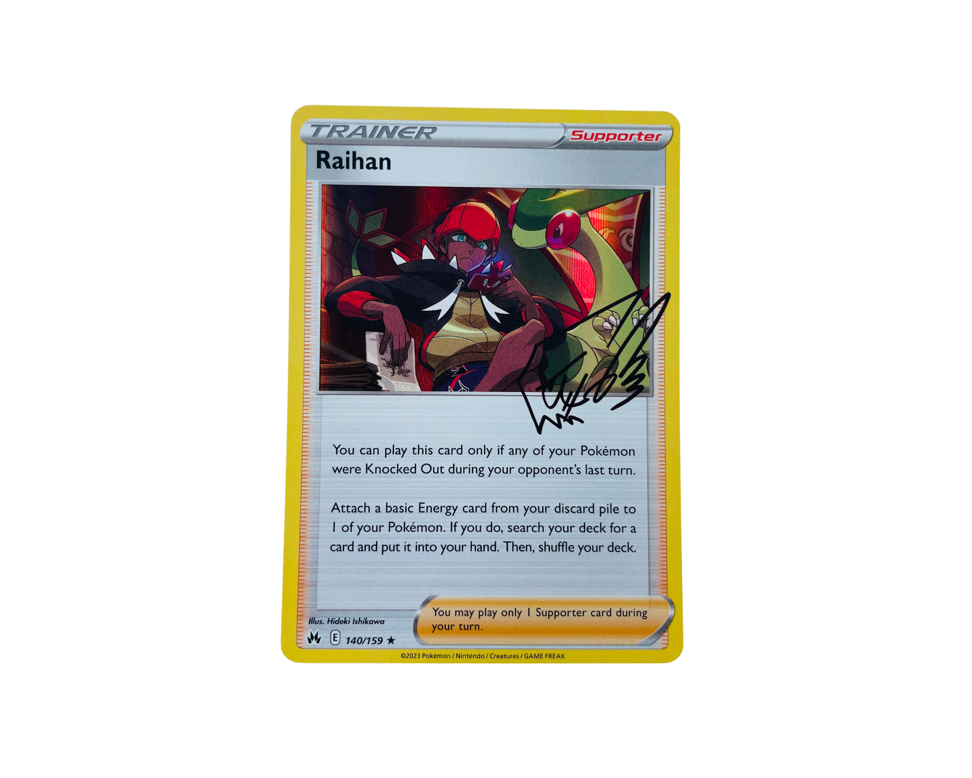 raihan pokemon card signed Raihan 140/159