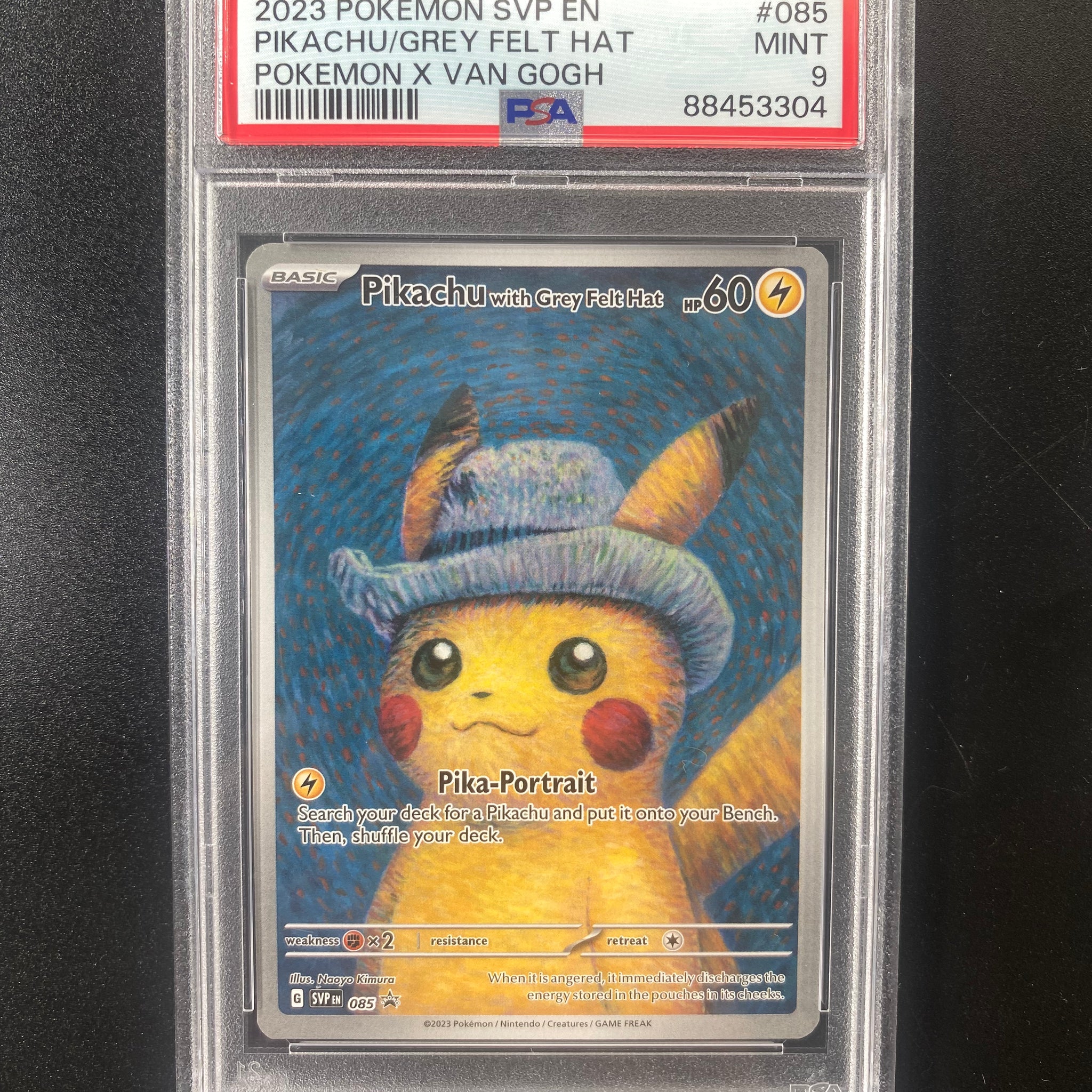 Pikachu with Grey Felt Hat PSA 9 (Van Gogh)