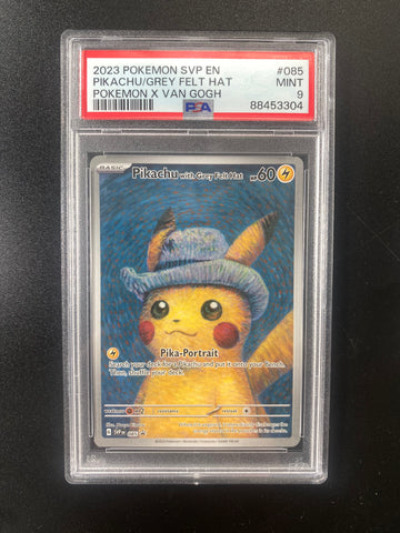 Pikachu with Grey Felt Hat PSA 9 (Van Gogh)