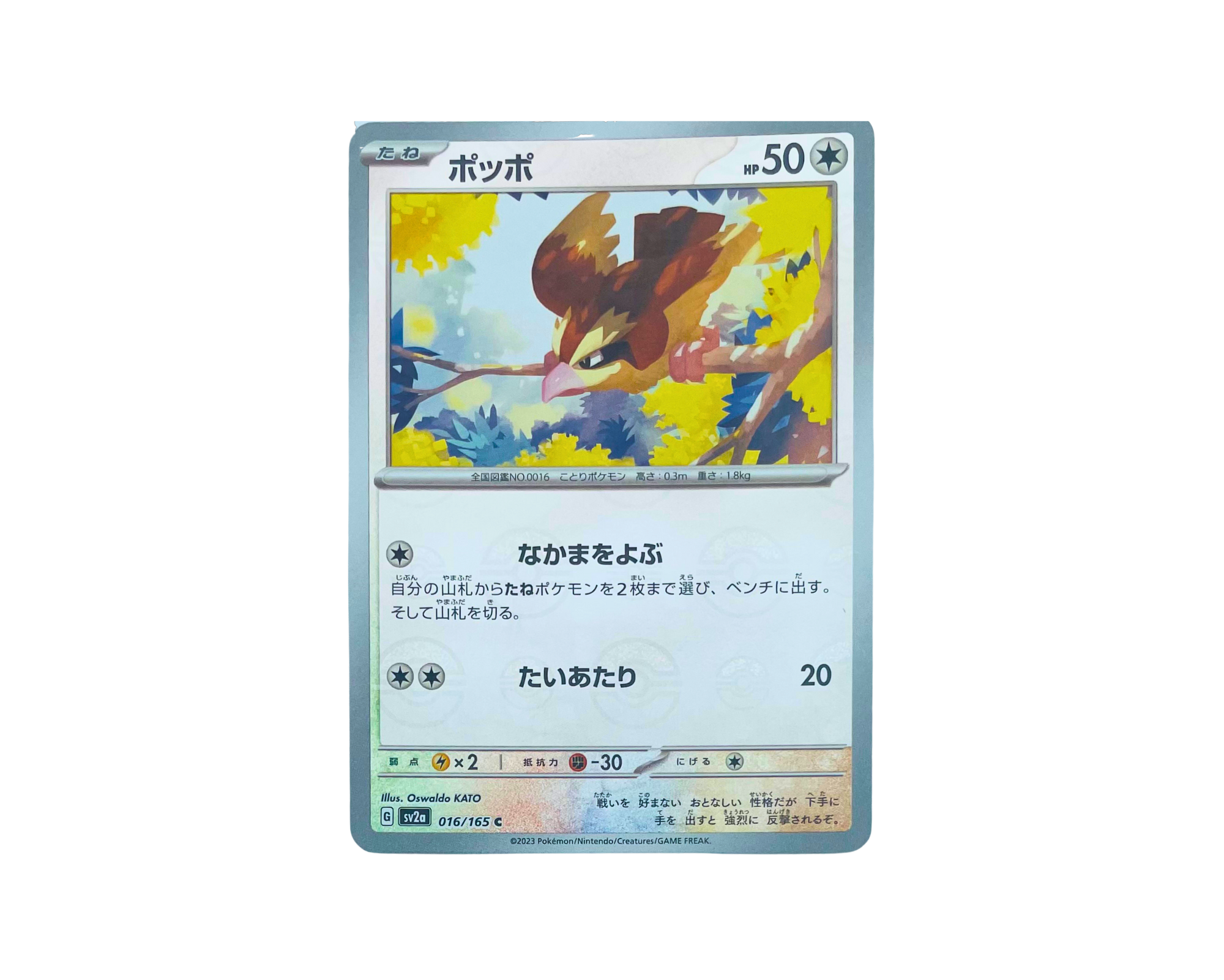 Pidgey (Japanese) 016/165 Pokeball Holo - Pokémon 151