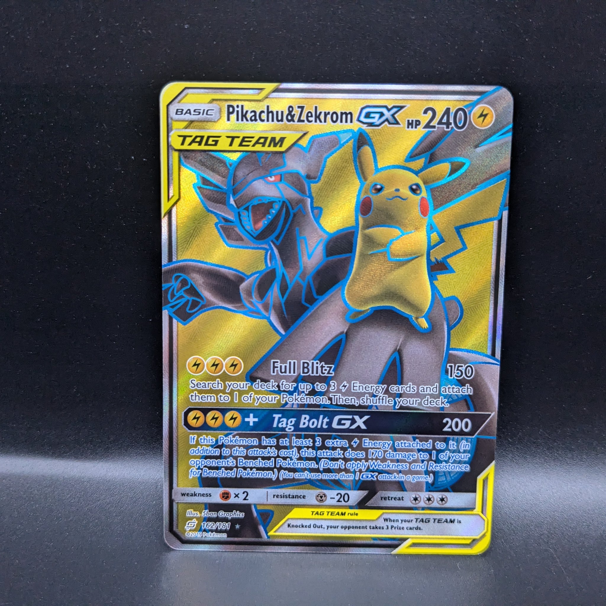 Pikachu & Zekrom GX Tag Team Full Art 162/181